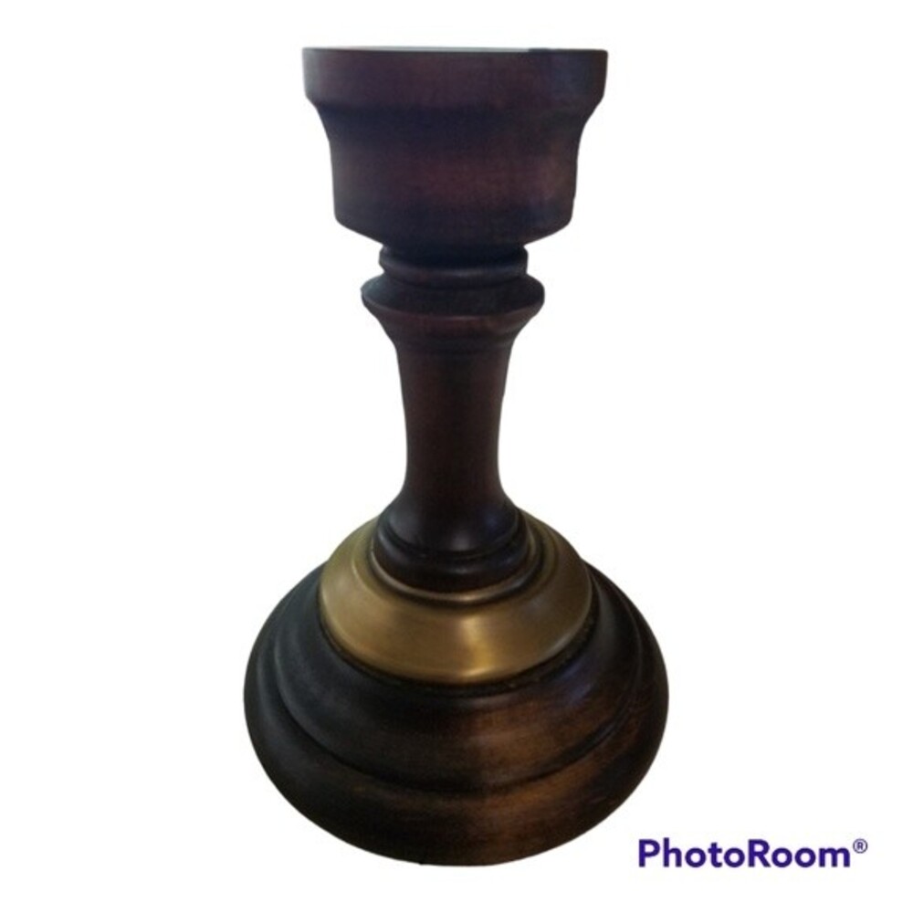 Vintage Mid Century Modern Wooden Candle Holder